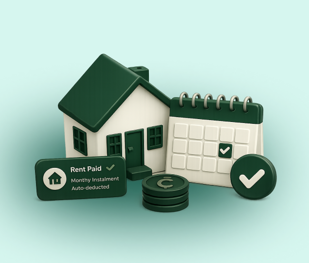 Rent and pay monthly benefit